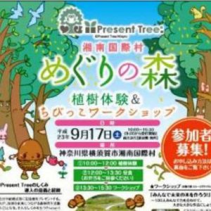 湘南国際村めぐりの森で植樹体験＆ちびっこワークショップ開催！